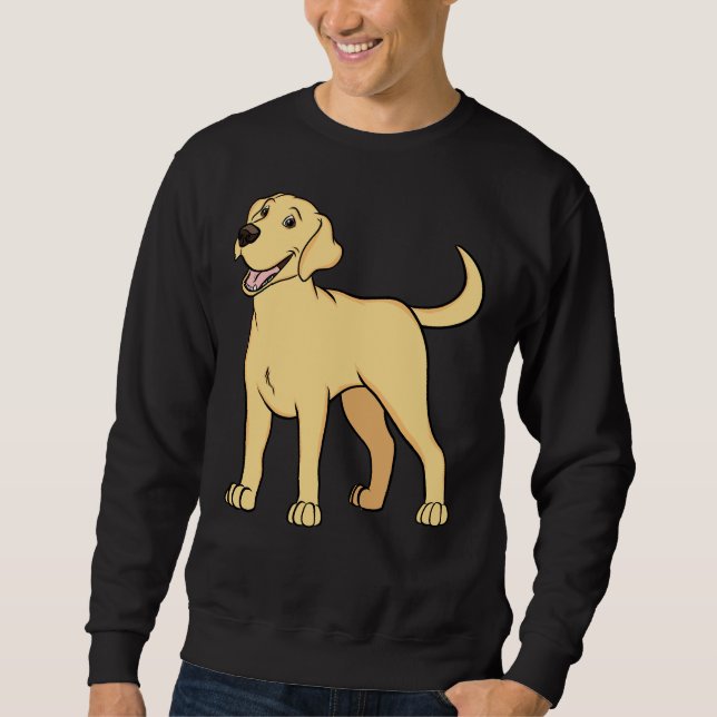 Moletom Happy Yellow Labrador Retriever (Frente)