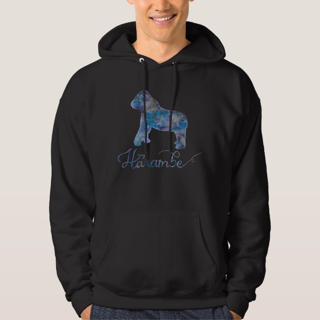 Moletom Harambe Watercolor Galaxy Hoodie (Frente)
