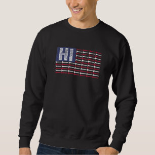 Moletom Havaí Estado Nativo HI Bandeira Americana Golfe Pa