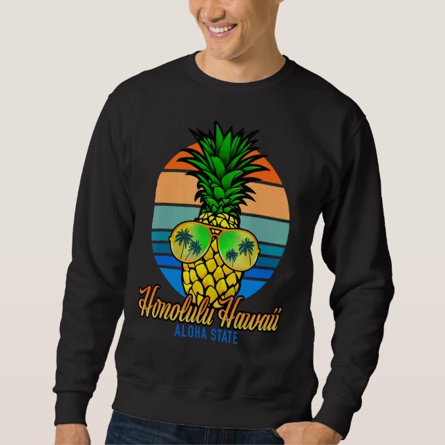Moletom Havaí Pineapple Sunglass Honolulu Hawaii Aloh (Frente)