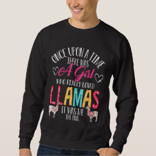 Moletom Havia uma garota que realmente amava Lhama Fofa Lh