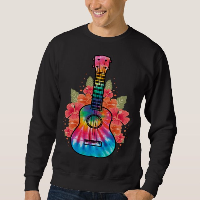 Moletom Hawaii Uke Flower Ukulele Guitar (Frente)