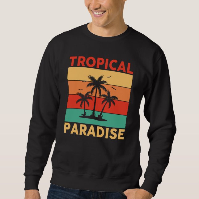 Moletom Hawaiian Tropical Paradise Hawaii Pineapple Tiki (Frente)