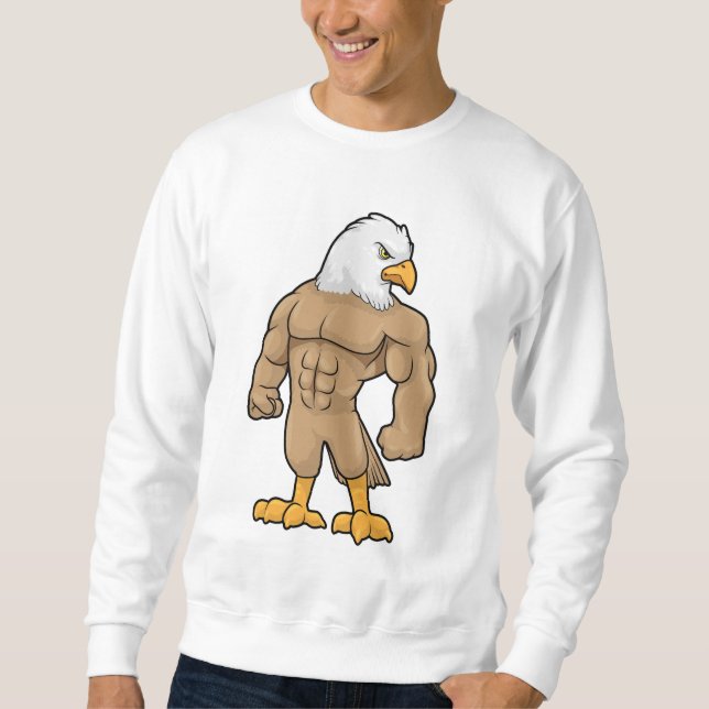 Moletom Hawk como Bodybuilder com pacote Seis (Frente)
