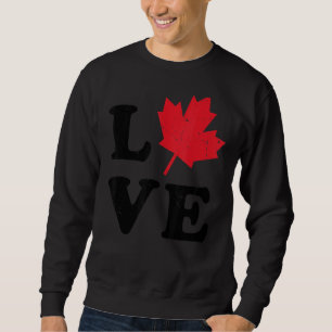 Moletom Heart Canada Day Maple Leaf I Love You Canada