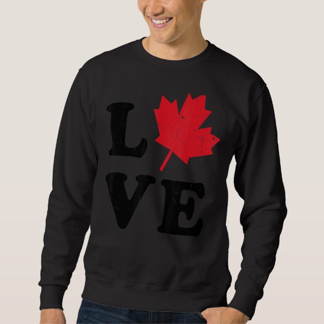 Moletom Heart Canada Day Maple Leaf I Love You Canada (Frente)