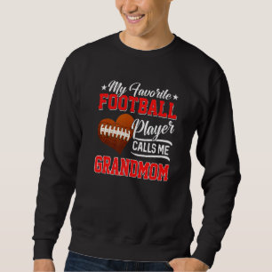 Moletom Heart My Favorite Football Player Me Chame Grandmo