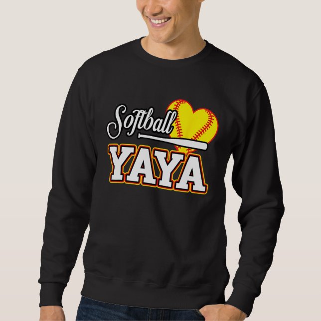Moletom Heart Softball YaYa Cute Sport  Matching Family (Frente)