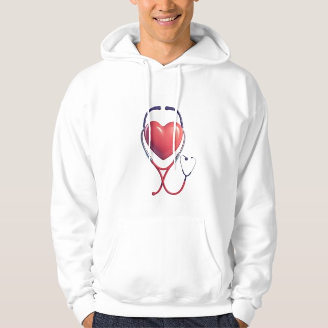 Moletom Heart Stethoscope Love Hoodie (Frente)