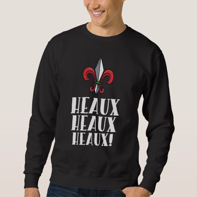 Moletom Heaux Heaux Heaux Cajun Christmas Louisiana Xmas N (Frente)