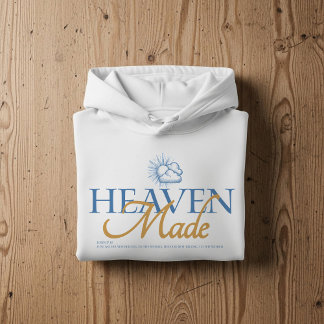 Moletom Heaven made, Christian faith hoodie