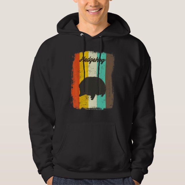 Moletom Hedgehog Retro 70s - Vintage Cute Animal (Frente)