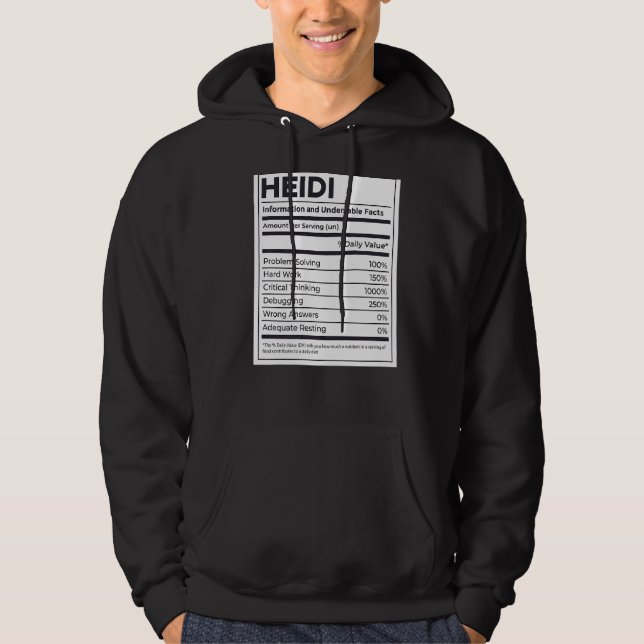 Moletom Heidi Nutrition Information Problem Solving Duro W (Frente)