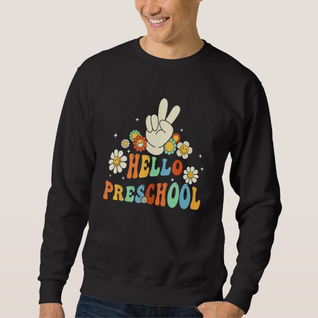 Moletom Hello Preschool Back to School Preschool Teachers  (Frente)