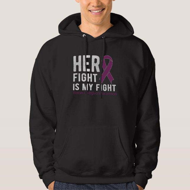Moletom Her fight is my fight Honors Caregivers (Frente)