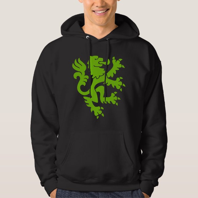 Moletom Heraldic Lion 01 - Verde marciano (Frente)