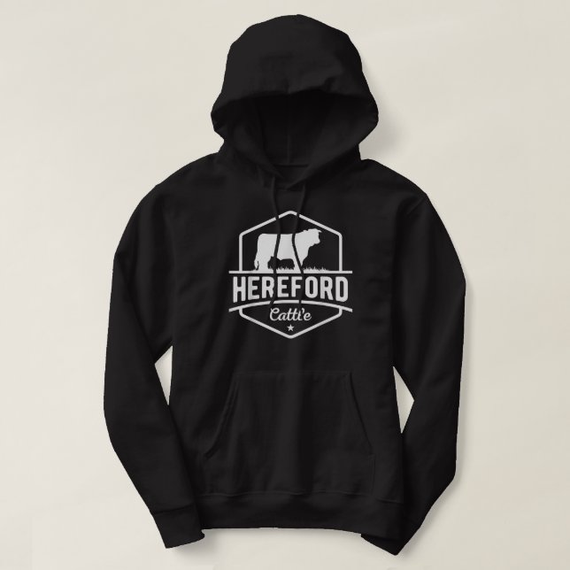 Moletom Hereford Cattle - Hereford Cow Para Fazendeiro De  (Frente do Design)