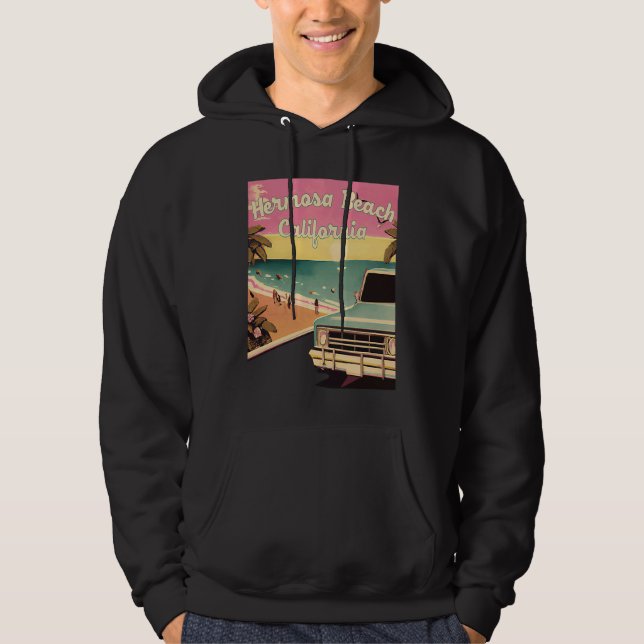 Moletom Hermosa Beach Retro Beach Vacation Souvenir Surf (Frente)
