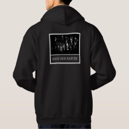 Moletom Herren Hoodie Schwarz – „Save Our Nature“