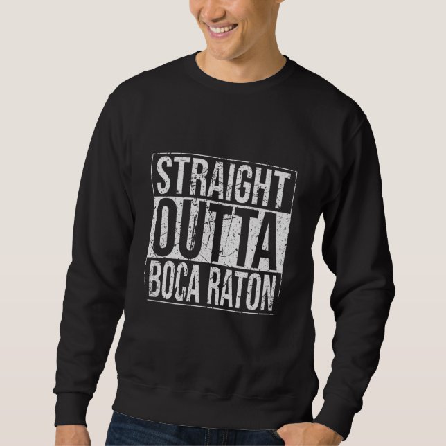 Moletom Hetero Outta Boca Raton Vintage (Frente)