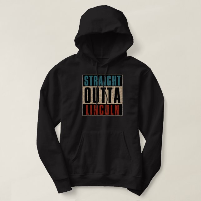 Moletom Hetero Outta Lincoln Nebraska NE (Frente do Design)