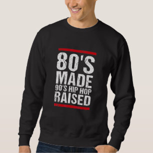 Moletom Hip Hop criado de 90's com anos 80 5 alto