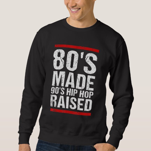 Moletom Hip Hop criado de 90's com o anos 80 1 (Frente)