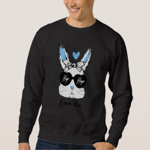 Moletom Hip Hop Neva Die Engraçado Coelhinho Tie Colo Ócul