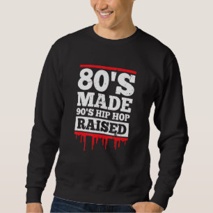 Moletom Hip Hop Raised Vintage Retro Music (Retrato de Ima