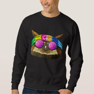 Moletom Hippie Owl Love Sign 70s Hippie Bird of Prey