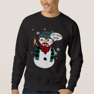 Moletom Hipster Snowman Tem Seu Nariz