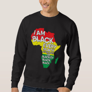 Moletom História Negra Eu Sou Negra Todos Os Meses Histo A