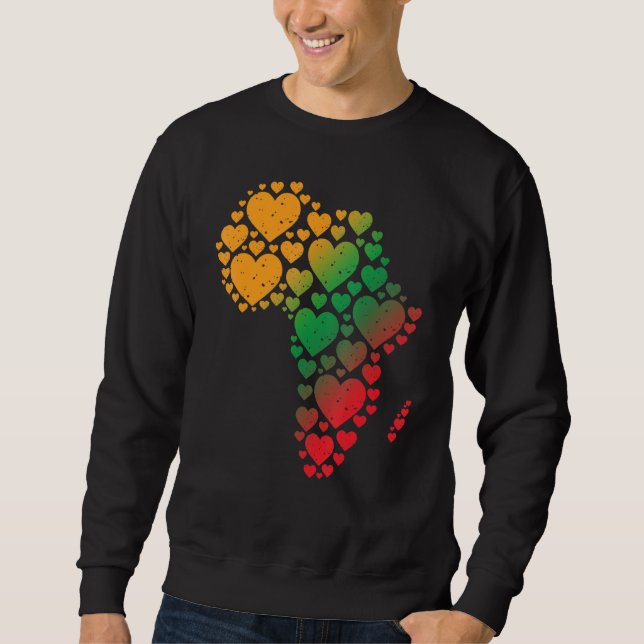 Moletom História Negra Mês África Mapa História Negra Mês (Frente)