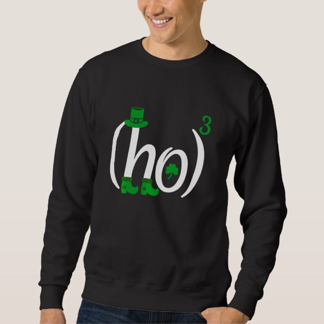 Moletom Ho Cubed Irish Funny Shamrock Math Teacher Rua Pat (Frente)