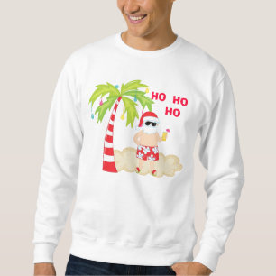 Moletom HO HO HO camisola tropical do Natal do papai noel