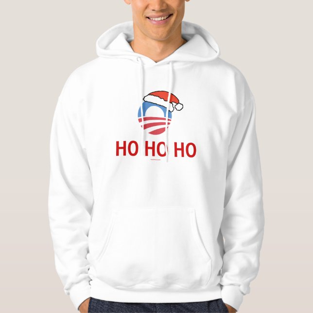 Moletom Ho Ho Ho Hoodie de Obama (Frente)