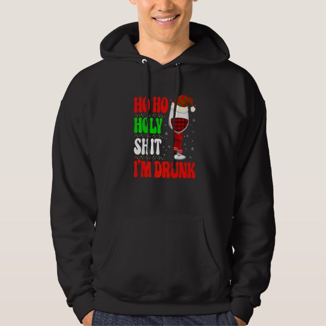 Moletom Ho Ho  I'm Drunk Santa Wine Christmas Graphic (Frente)