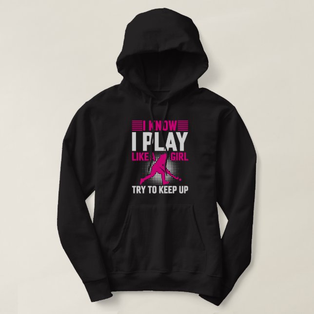 Moletom Hockey Play Like a Girl (Frente do Design)