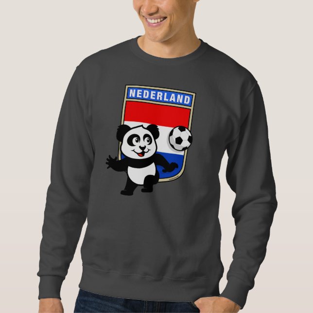 Moletom Holanda Soccer Panda (camisas escuras) (Frente)