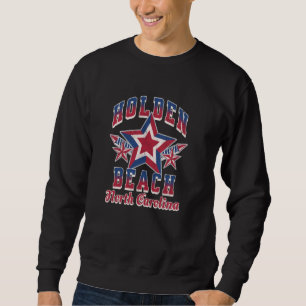 Moletom Holden Beach, NC Beachgo Summertime Patriotic G