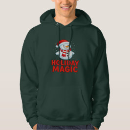 Moletom Holiday Magic Snowman Christmas Gift Hoodie Unisex