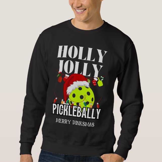 Moletom HOLLY JOLLY PICKLEBALLY Natal (Frente)