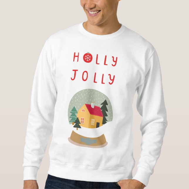 Moletom Holly Jolly Snow Globe - Um Delírio de Férias Cozy (Frente)