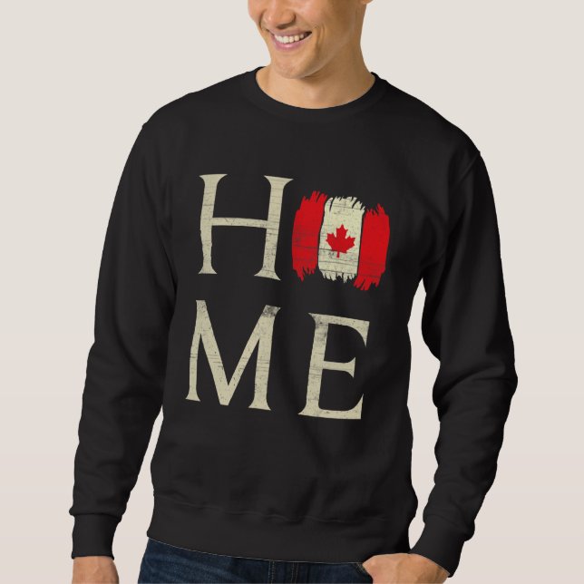 Moletom Home Canada Day Maple Proud Canadian Flag Canadá (Frente)
