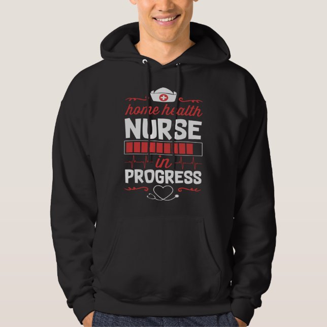 Moletom Home Health Nurse In Progress Nursing School Stude (Frente)