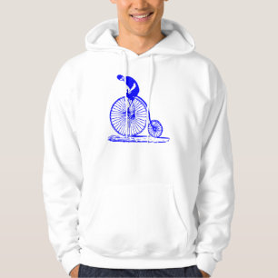 Moletom Homem em uma penny Farthing - Azul