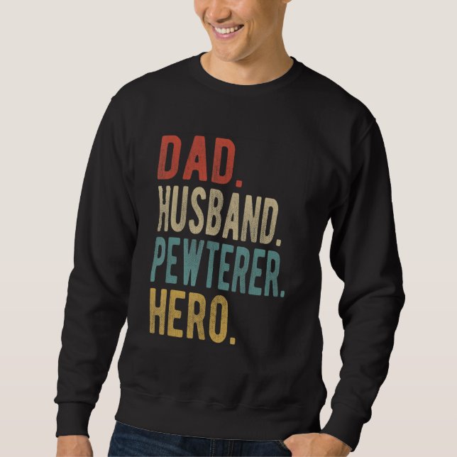 Moletom Homem Pai Marido Pewterer Herói (Frente)