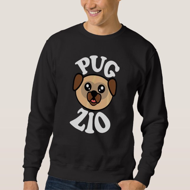 Moletom Homem Pug Bonito Tio   (Frente)
