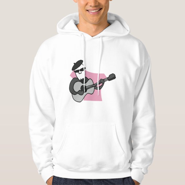Moletom Homem Usando Boina Tocando Violão (Frente)