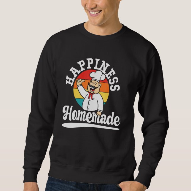 Moletom Homemade Felicidade Para Um Assistente De Cozinha  (Frente)